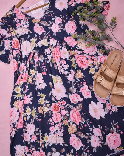 Picture Perfect Floral Swing Dress