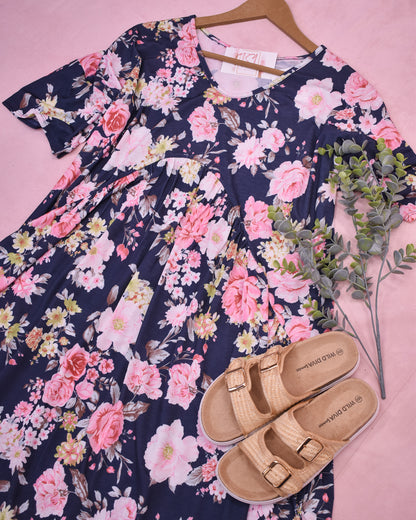 Picture Perfect Floral Swing Dress