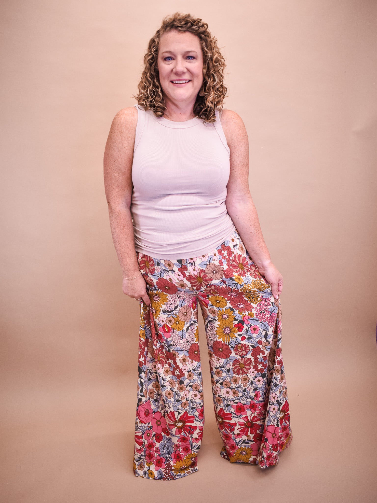 Loft floral wide leg pants hotsell