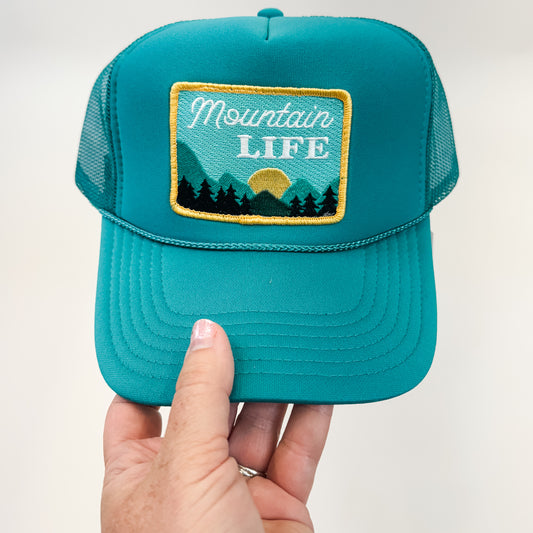Mountain Life Patch Trucker Hat